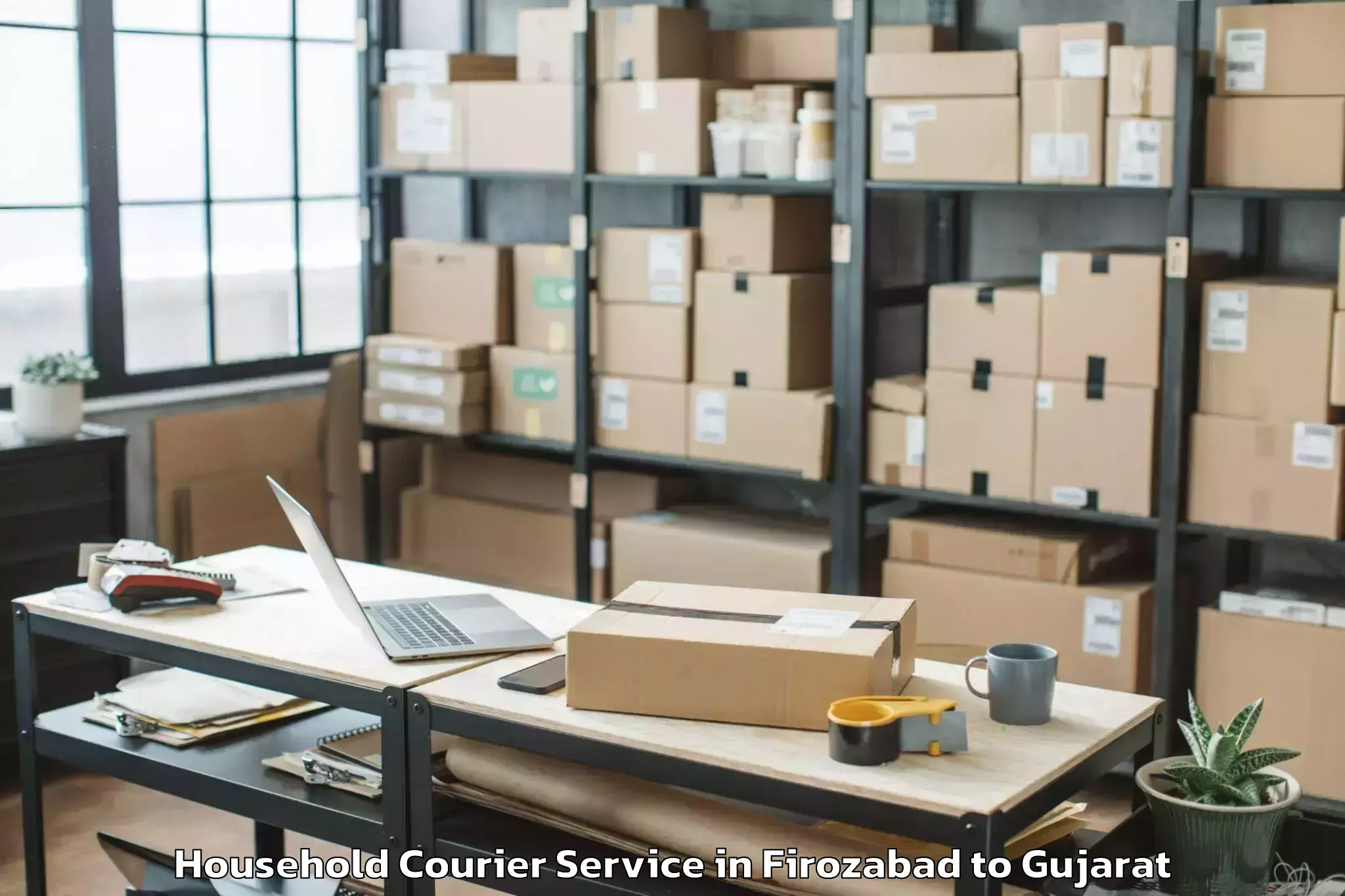 Get Firozabad to Wadhwan Household Courier